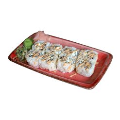 Uramaki salmon kimchi